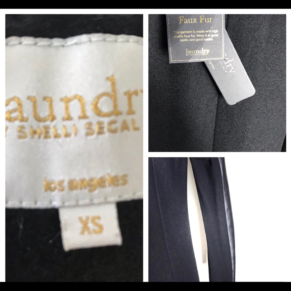 Laundry by Shelli Segal Faux Leather Sleeve Coat - Picture 8 of 8